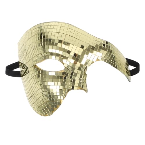 PEPLAYTAL Glänzende Halbgesichts Maske mit Spiegeloberfläche Atmungsaktiv Komfortabel für Halloween Karneval Disco Party Cosplay Reflektierende Festival Maske PEPLAYTAL Glänzende Halbgesichts Maske mit Spiegeloberfläche Atmungsaktiv Komfortabel für Halloween Karneval Disco Party Cosplay Reflektierende Festival Maske von PEPLAYTAL