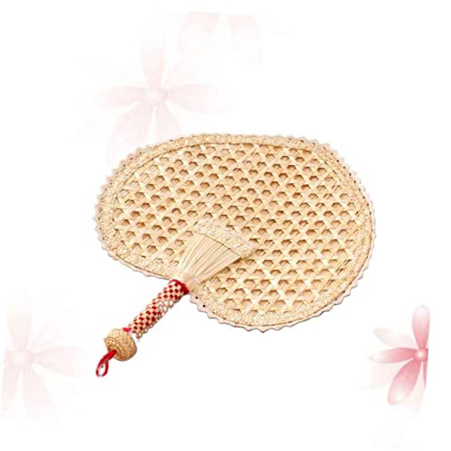 PEPLAYTAL Handgefertigter Handlicher Fächer aus Weizenstroh Herzförmig Leicht und Robust Natürlicher Sommer Cooling Fan für Damen Tragbar für Strand und Party Handgestrickt mit Angenehmem PEPLAYTAL Handgefertigter Handlicher Fächer aus Weizenstroh Herzförmig Leicht und Robust Natürlicher Sommer Cooling Fan für Damen Tragbar für Strand und Party Handgestrickt mit Angenehmem von PEPLAYTAL