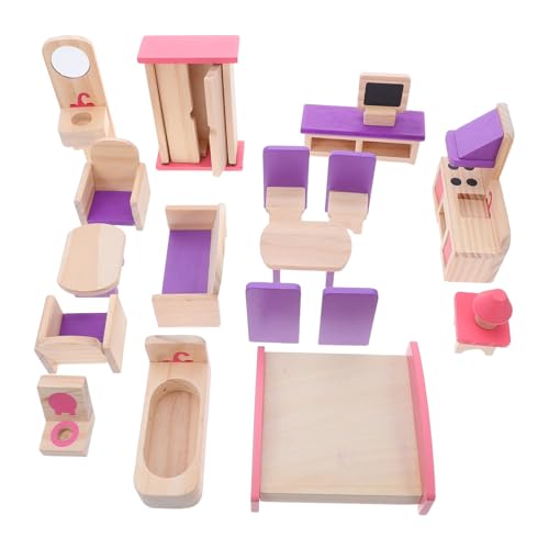 PEPLAYTAL Holz Puppenhaus Möbelset Teilig Kindgerechtes DIY Miniaturmöbel Set mit Stabilen Holzmaterialien Einfach Zusammenbaubar Vielseitige Wohnzimmerszenen für Kreatives Rollenspiel und PEPLAYTAL Holz Puppenhaus Möbelset Teilig Kindgerechtes DIY Miniaturmöbel Set mit Stabilen Holzmaterialien Einfach Zusammenbaubar Vielseitige Wohnzimmerszenen für Kreatives Rollenspiel und von PEPLAYTAL