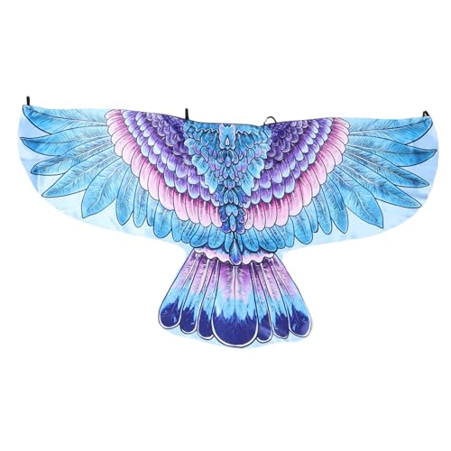 PEPLAYTAL Leichter Bequemer Erwachsenen Adler Flügel Umhang mit Farbenfrohem Vogelmotiv für Halloween Karneval Cosplay und Faschingskostüme Auffälliges Party Accessoire von PEPLAYTAL