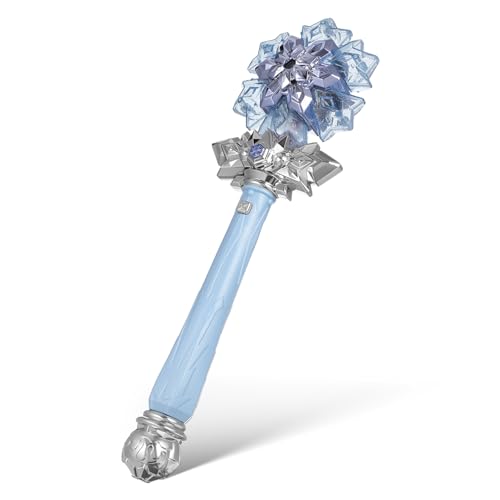 PEPLAYTAL Leuchtender Zauberstab für Sprühnebel und Schneeflocken Design Magischer Cosplay Stab mit Licht und Soundeffekten und Partyzubehör für Mädchen PEPLAYTAL Leuchtender Zauberstab für Sprühnebel und Schneeflocken Design Magischer Cosplay Stab mit Licht und Soundeffekten und Partyzubehör für Mädchen von PEPLAYTAL