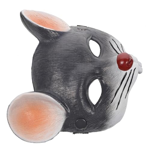 PEPLAYTAL Mäuse Maske Halloween Party Gesichtsmaske aus PU Schaum für Erwachsene und Leichte Langlebige Cosplay Maske in Dunkelgrau für Karneval und Fasching PEPLAYTAL Mäuse Maske Halloween Party Gesichtsmaske aus PU Schaum für Erwachsene und Leichte Langlebige Cosplay Maske in Dunkelgrau für Karneval und Fasching von PEPLAYTAL