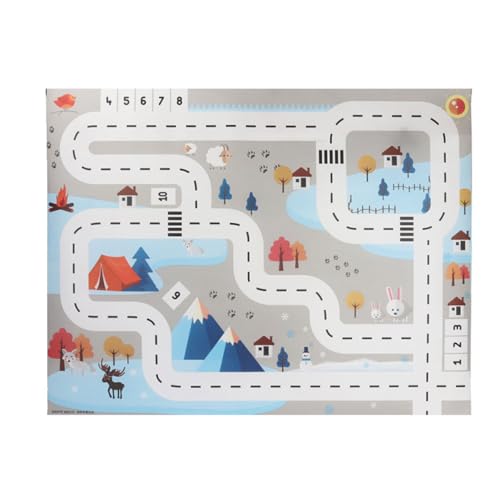 PEPLAYTAL Puzzle Matte mit Verkehrsstraßen motiv Weiche Rutschfeste Krabbel Spielmatte für Junge Mädchen und Kleinkinder Tragbar Vielseitig als Rennstrecke und Lernspielzeug Langlebig und von PEPLAYTAL
