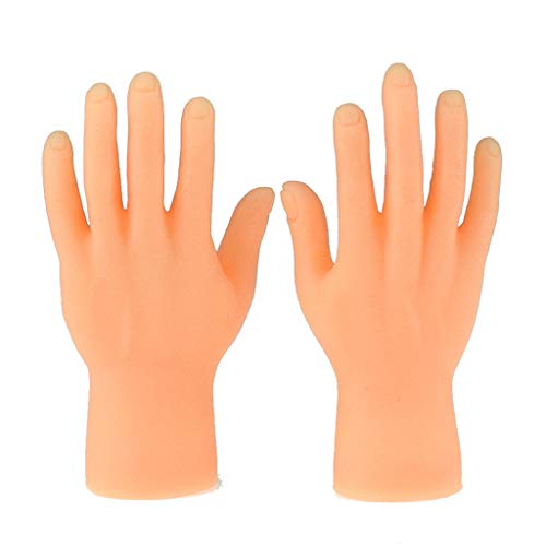 1 Paar weiche Fingerfüße, Puppen, kleine linke und rechte Hand, kreischige Halloween-Party-Fingerhände von PEPWE