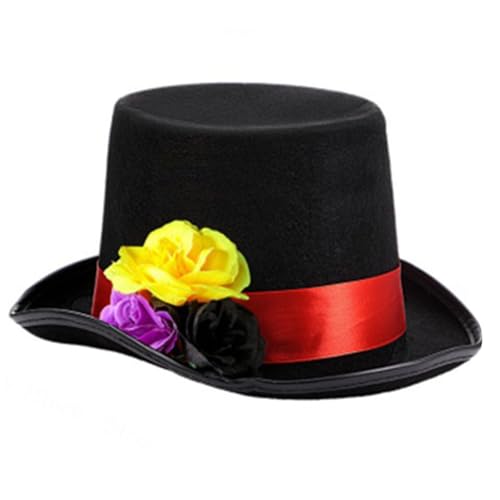 Eleganter Hut mit Blumenschleier für Halloween und Theatergebrauch, Themenfeier, Bühnenauftritte, Panamahut, Herren Eleganter Hut mit Blumenschleier für Halloween und Theatergebrauch, Themenfeier, Bühnenauftritte, Panamahut, Herren von PEPWE