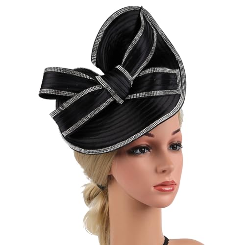 Fascinator mit Schleife, Haarreif für Teaparty, Damen, Fascinator, Stirnband, Kopfschmuck, Mottoparty, Kostüm, Kopfbedeckung Fascinator mit Schleife, Haarreif für Teaparty, Damen, Fascinator, Stirnband, Kopfschmuck, Mottoparty, Kostüm, Kopfbedeckung von PEPWE