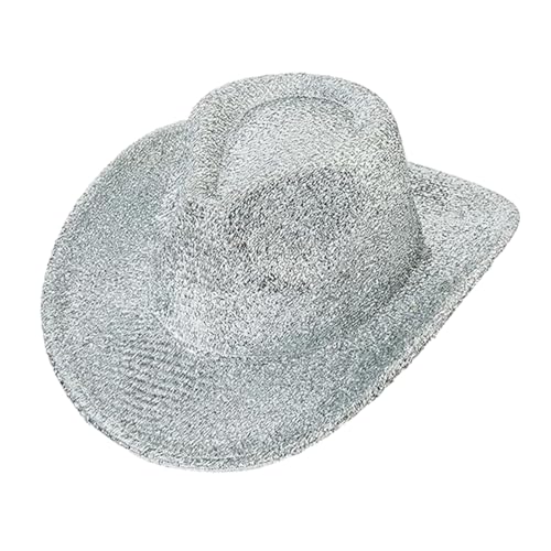 Lustiger Partyhut, Cowboyhut, Westernhut, Damen, Erwachsene, Cowboyhut, Giltter, Discohut, Kostümzubehör von PEPWE
