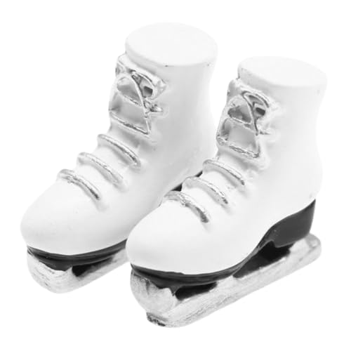 PERSELOSO 1paar Dekorative Miniatur Schlittschuhe Für Puppen Realistische Eislaufschuhe Für Bastelprojekte Puppenhaus Zubehör Für Winter-szenen Und Rollenspiele von PERSELOSO
