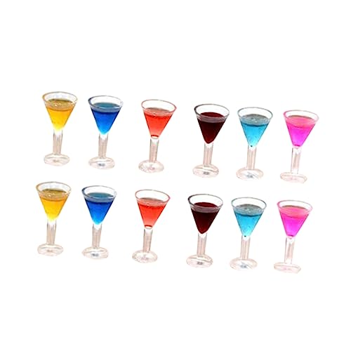 PERSELOSO 1 Satz 12 Stücke Mini-Cocktail- Cocktail Zubehör Mini-hauscocktailbecher Mini-hausweinglas Mini-cocktailbecher Mini Weinglas von PERSELOSO