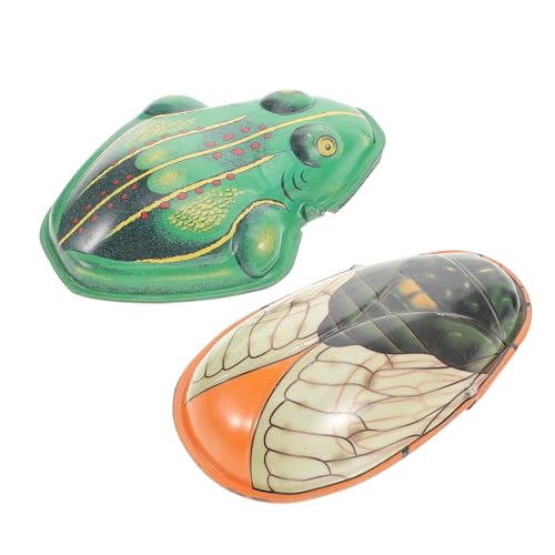 PERSELOSO 1 Satz Blechspielzeug Vintage und Frosch Dekorative Miniatur Figuren für Tisch und Wohnaccessoires Nostalgisches von PERSELOSO