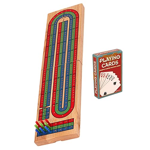 PERSELOSO 1 Satz Cribbage Brettspiel aus Holz mit Spielkarten Tragbares Kartenspiel für Familie und Freunde für Partys und Tischspiele Leicht und Langlebig PERSELOSO 1 Satz Cribbage Brettspiel aus Holz mit Spielkarten Tragbares Kartenspiel für Familie und Freunde für Partys und Tischspiele Leicht und Langlebig von PERSELOSO