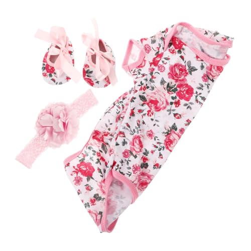 PERSELOSO 1 Satz DRÜCK-Set Schuhe puppenkleidung Puppen Kleidungsset Puppen Kleidung Set -Outfit -Set Puppenzubehör -Outfits für Mädchen Stirnband Kinderkleidung Baumwolle von PERSELOSO