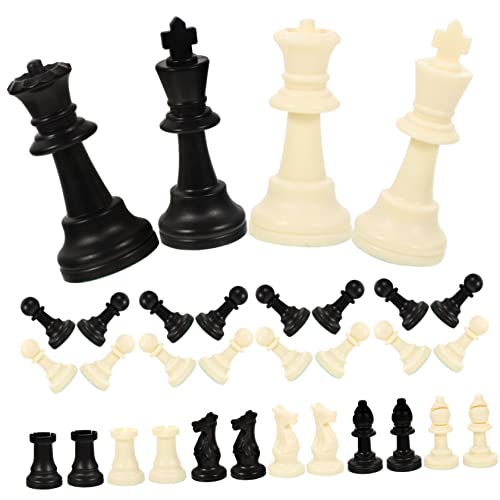 PERSELOSO Schachfiguren Satz Kunststoff Ersatz Schachfiguren für Schachbrett Langlebig und Bruchsicher für Brettspiel Partys Schachzubehör PERSELOSO Schachfiguren Satz Kunststoff Ersatz Schachfiguren für Schachbrett Langlebig und Bruchsicher für Brettspiel Partys Schachzubehör von PERSELOSO