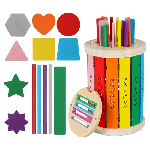 PERSELOSO 1 Satz Farbsortierspielzeug für Kleinkinder Sortierbecher aus Holz Fördert Feinmotorik und Kognitive Entwicklung Geeignet für Jahre Einfache Aufbewahrung Interaktives Lernspielzeug von PERSELOSO