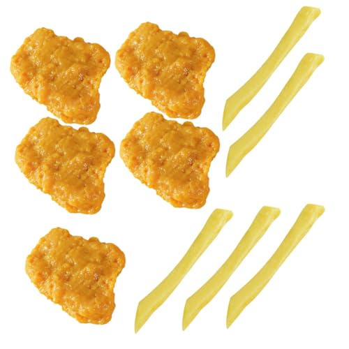 PERSELOSO 1 Satz Gefälschte Chicken Nuggets Und Pommes Frites Essen Künstliches Brathähnchen Fritten Realistisches Fastfood Gebraten Künstliche Lebensmittel-Requisiten PVC PERSELOSO 1 Satz Gefälschte Chicken Nuggets Und Pommes Frites Essen Künstliches Brathähnchen Fritten Realistisches Fastfood Gebraten Künstliche Lebensmittel-Requisiten PVC von PERSELOSO