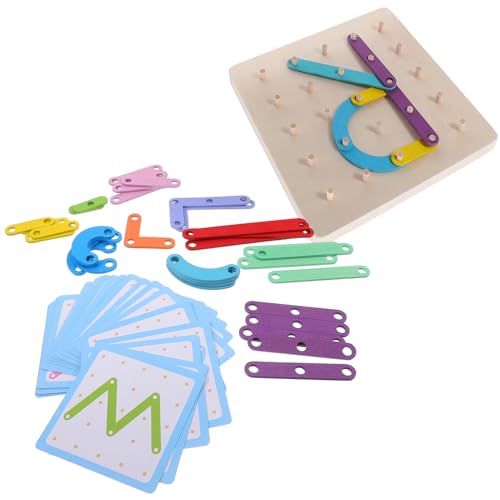 PERSELOSO 1 Satz Geoboard für Geometrisches Lernspielzeug Zahlen Buchstaben und Motorischen Fähigkeiten Interaktive Eltern Junge Mädchen Erfahrung von PERSELOSO