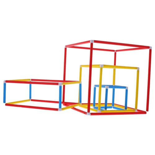 PERSELOSO 1 Satz Geometrisches BAU für Verbindungsstrohhalmen Motorik und Mathematischen Fähigkeiten für Kreatives und Lernen von PERSELOSO