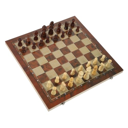 PERSELOSO Faltbares Holzschachspiel 3-In-1 Schachset für Erwachsene und Kinder Tragbares Schachbrett Dame und Spielzeug für Schule Büro Zuhause und Unterwegs PERSELOSO Faltbares Holzschachspiel 3-In-1 Schachset für Erwachsene und Kinder Tragbares Schachbrett Dame und Spielzeug für Schule Büro Zuhause und Unterwegs von PERSELOSO