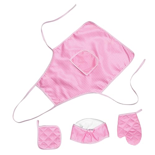 PERSELOSO 1 Satz Küchenschürze Für Mädchenschürze Werkzeugschürze Backen Kochschürze Für Kind Schürzen Für Backsets Für Kinderschürzen Zum Kochen Polyester Rosa von PERSELOSO