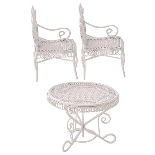 PERSELOSO 1 Satz Mini-Couchtisch für kindergeschenke puppenstubenmöbel stylingbã¼rsten Modellbau Miniaturmöbel Miniaturschmuck Miniatur-Tisch-Stuhl-Modell Eisen Weiß PERSELOSO 1 Satz Mini-Couchtisch für kindergeschenke puppenstubenmöbel stylingbã¼rsten Modellbau Miniaturmöbel Miniaturschmuck Miniatur-Tisch-Stuhl-Modell Eisen Weiß von PERSELOSO