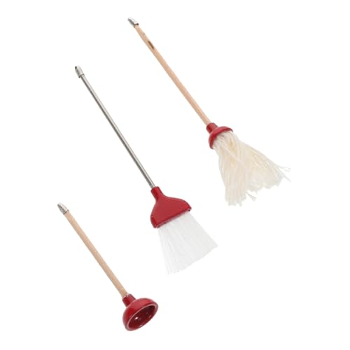PERSELOSO 1 Satz Miniatur Puppenhaus Reinigungsset Teiliges Zubehör mit Mop Besen und Plunger für Realistische Badezimmer Szenen für Puppenstubenzubehör und Spielzeugdekoration PERSELOSO 1 Satz Miniatur Puppenhaus Reinigungsset Teiliges Zubehör mit Mop Besen und Plunger für Realistische Badezimmer Szenen für Puppenstubenzubehör und Spielzeugdekoration von PERSELOSO