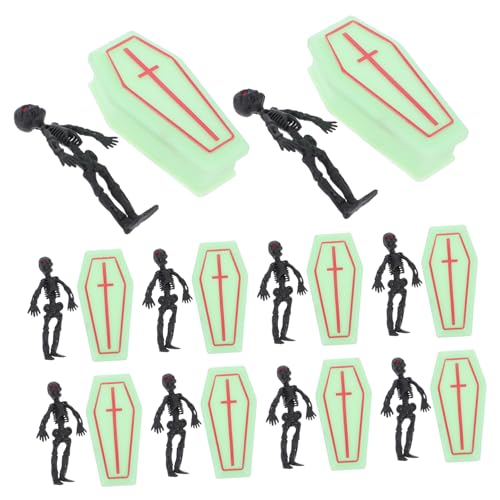 PERSELOSO 1 Satz Miniature Coffin Box Set Nachtlichter Schwarze Skelette Partydekoration Fotorequisiten Robuste Tragbare Mini Sargkisten für Halloween und Kreative PERSELOSO 1 Satz Miniature Coffin Box Set Nachtlichter Schwarze Skelette Partydekoration Fotorequisiten Robuste Tragbare Mini Sargkisten für Halloween und Kreative von PERSELOSO