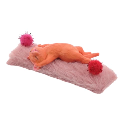 PERSELOSO 1 Satz Miniaturkätzchen Ornamente Harz Kätzchen Handwerk Miniatur Dekoration Dollhouse Layout Katzendekoration Süßes Dollhouse Prop Katze Und Plüschkugelmodell Für von PERSELOSO