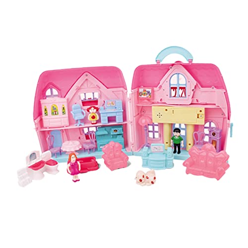 PERSELOSO Mini-kunststoffhaus 1 Set Mit 2-stöckiger Villa-Form Bastelset Rollenspielspielzeug Für Mädchen Zufällige Farbe von PERSELOSO