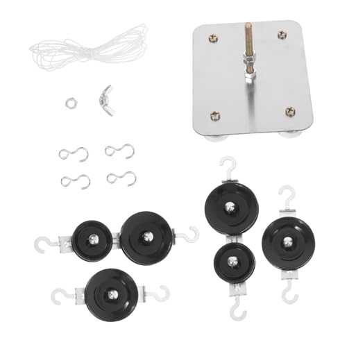 PERSELOSO 1 Satz Pulley Block Set mit Magnetischem Metallbasis für Physik Experimente Laborausrüstung für Schüler Physikunterricht Hilfsmittel für Mittelschule von PERSELOSO