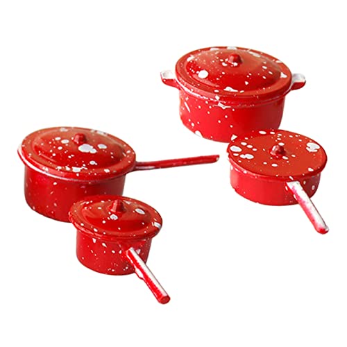 PERSELOSO 1 Satz Puppenhaus Emaille Topf Mini-kochtopf Kochen Miniaturpfannen Kleinkind Winzig Mini-möbelspielzeug Puppenhaus Topf Miniatur-puppenhauszubehör Puppenhaus Suppentopf Metall Rot PERSELOSO 1 Satz Puppenhaus Emaille Topf Mini-kochtopf Kochen Miniaturpfannen Kleinkind Winzig Mini-möbelspielzeug Puppenhaus Topf Miniatur-puppenhauszubehör Puppenhaus Suppentopf Metall Rot von PERSELOSO
