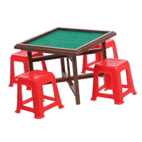 PERSELOSO 1 Satz Puppenhaus-Mahjong-Tisch Miniaturen Häuser Bausatz Transporter künstlich Dollhouse zubehör Puppenhaus-Mahjong-Stühle deko Miniatur-Möbelzubehör Puppenhaus-Miniaturmöbel Abs PERSELOSO 1 Satz Puppenhaus-Mahjong-Tisch Miniaturen Häuser Bausatz Transporter künstlich Dollhouse zubehör Puppenhaus-Mahjong-Stühle deko Miniatur-Möbelzubehör Puppenhaus-Miniaturmöbel Abs von PERSELOSO