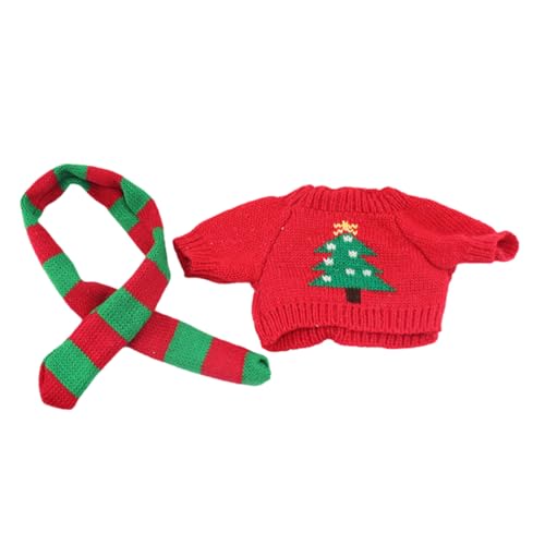 PERSELOSO Puppenzubehör-Set 1 Mini-Pullover und Schal und Austauschbar für Ihr Puppenhaus- von PERSELOSO