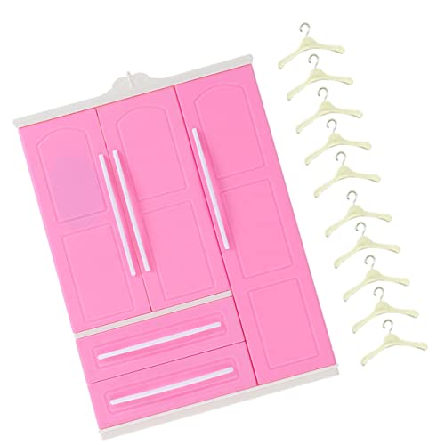 PERSELOSO 1 Satz Puppenkleiderschrank Puppenschrank Und Kleiderbügel Dollhaus Garderobe Kleiderbügel Fashion Doll Closet Kleiderständer Für Puppen Klein Puppenkleidung Möbel Rosy Plastik PERSELOSO 1 Satz Puppenkleiderschrank Puppenschrank Und Kleiderbügel Dollhaus Garderobe Kleiderbügel Fashion Doll Closet Kleiderständer Für Puppen Klein Puppenkleidung Möbel Rosy Plastik von PERSELOSO