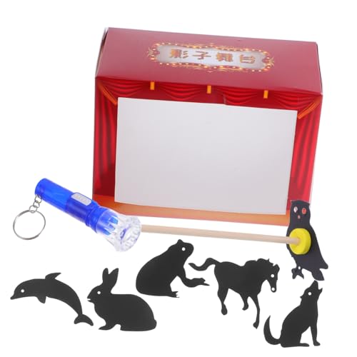 PERSELOSO 1 Satz Schattenspielspielzeug DIY Schattenspiel Schattenpuppen Kinderbildungs- Puppenspiel Set Schattenspielzeug Schattenpuppen Theater Papier rot von PERSELOSO