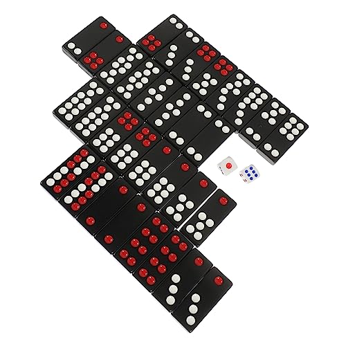 PERSELOSO 1 Satz Traditionelles Chinesisches Paigow Spielset mit Soliden Schwarzen Fliesen Brettspiel für Partys und Unterhaltung für Zuhause und Bars von PERSELOSO