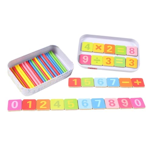 PERSELOSO 1 Satz Zählstäbe für Bunte Rechenstäbe aus Holz Lernspielzeug Mathematikfähigkeiten Sicher und Langlebig für Vorschulkinder und Grundschüler von PERSELOSO
