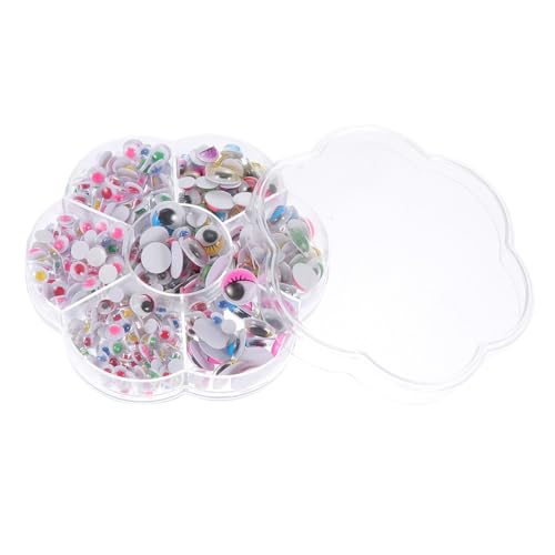 PERSELOSO 1 Schachtel Selbstklebende Bunte Augenaufkleber für Puppen DIY Basteln Kinderhandwerk Bewegliche Augenpasten Lustige Puppenaugen Aufnäher für Scrapbooking und DIY von PERSELOSO