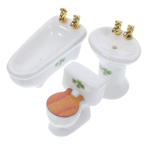 PERSELOSO 1 Set Badezimmer Szene Prop Dusche Mini Modell Miniatur Dusche Zubehör Keramik Puppe Liefert von PERSELOSO