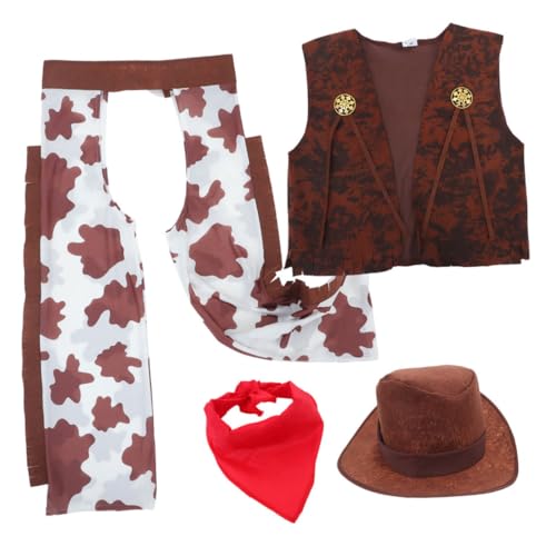 PERSELOSO 1 Set Cowboy-kostüm: Piraten-verkleidung Für Kinder – Geburtstag, Halloween, Party, Cosplay, Western-outfit, Weste, Film, Rollenspiel, Renaissance-zubehör PERSELOSO 1 Set Cowboy-kostüm: Piraten-verkleidung Für Kinder – Geburtstag, Halloween, Party, Cosplay, Western-outfit, Weste, Film, Rollenspiel, Renaissance-zubehör von PERSELOSO