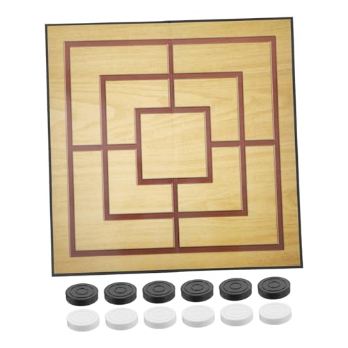 PERSELOSO 1 Set Fun Morris Schachbrett Morris Schachspielset Tischschachspiel Spaßschachspielset Schachspielset Fun Game Set Tischspielbrettset von PERSELOSO