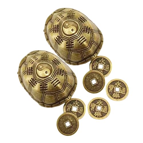 PERSELOSO 1 Set Gossip Turtle Shell Vintage Kleine Ornamente Miniatur Statue Heimdekoration Ornamente Schreibtisch Statue Ornament Desktop Dekorationsstatuen Messing von PERSELOSO