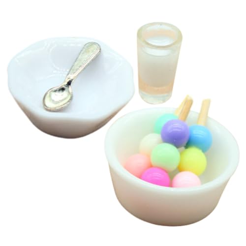 PERSELOSO 1 Set Puppenhaus Modell Snack Kleine Häuser Puppenhaus Lebensmittelmodell Mini Dessert DIY Zubehör Kleines Zubehör Mini Puppenhaus Ornamente Mini von PERSELOSO