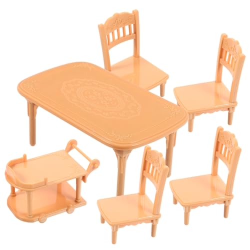 PERSELOSO 1 Set Puppenhaustisch Und Stühle Spielzeughaus Puppenhausmöbel Miniaturmöbel Modell Puppenhaus Esstisch Puppenhaus Esstisch Puppenhaus Mini Stühle Kunststoff PERSELOSO 1 Set Puppenhaustisch Und Stühle Spielzeughaus Puppenhausmöbel Miniaturmöbel Modell Puppenhaus Esstisch Puppenhaus Esstisch Puppenhaus Mini Stühle Kunststoff von PERSELOSO
