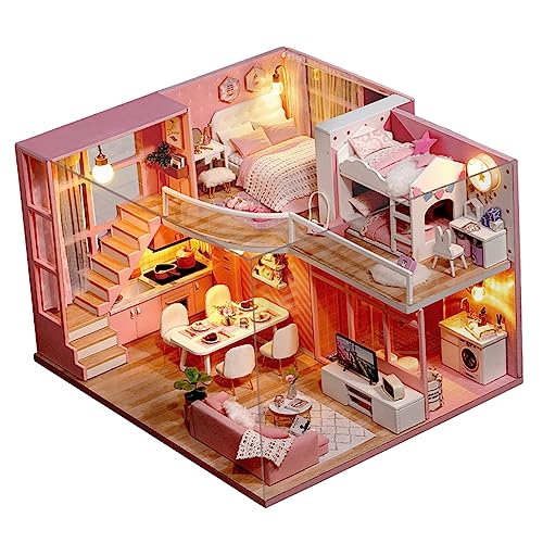 PERSELOSO 1 Stück Kabinenmodell Miniatur DIY Mini-Wohnung Wohnung Selber Bauen Miniatur DIY Wohnung Zum Manuellen Zusammenbauen Mini- Zum Selbermachen von PERSELOSO