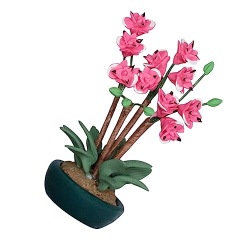 PERSELOSO 1stück Miniatur Pflanze Im Tontopf Puppenhaus Dekoration Simulation Blumentopf Maßstab Kunstpflanze Für Mini Möbel Für Kreative Landschaften Und Spielszene von PERSELOSO