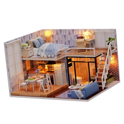 PERSELOSO 1 Stück Miniatur DIY Winzig Mini-Wohnung Wohnung Selber Bauen Miniatur DIY Wohnung Mini- Zum Selbermachen Kabinenmodell von PERSELOSO