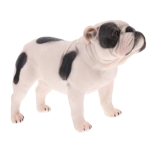 PERSELOSO 1 Stück PVC Simulation Figurine Hund Bulldogge Statue Dekoration für Schreibtisch Realistisches Modell für Zuhause Büro und Auto Hochwertige Tierfigur mit Feiner Verarbeitung von PERSELOSO