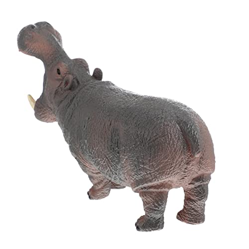 PERSELOSO 1 Stück Simulierte Tiere Nilpferdfigur Für Tier-nilpferd-Figur Tierfiguren Nilpferd-Modell Nilpferd Tierfigur Brown Vinyl von PERSELOSO