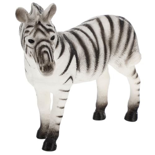 PERSELOSO 1 Stück simulierte Tiere Animal Toys Educational Toys Tierfiguren für Tiermodelle Zebra-Tierfigur Zebra-Modell Zebra-Figur tierische Zebrafigur Vinyl Weiß von PERSELOSO