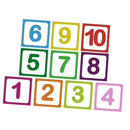 PERSELOSO 10 Blatt Kinderzimmer Bodenaufkleber Rutschfeste Zahlen Sticker für Kreative Spielaktivitäten Selbstklebend für Spielzimmer und Kindergarten von PERSELOSO